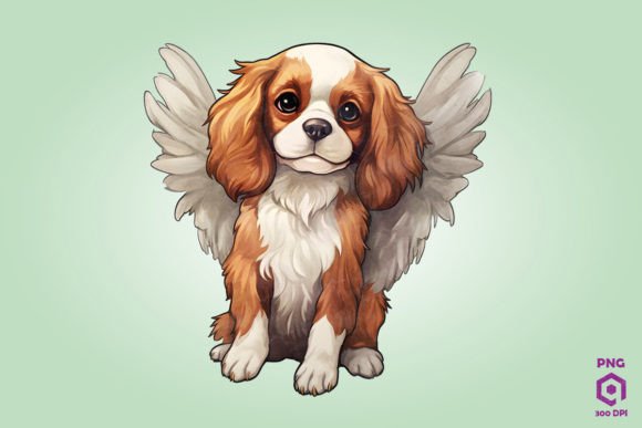 Angel Spaniel Dog with Wings