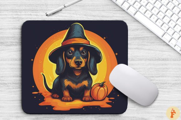 Cute Dachshund Dog in a Witch S Hat