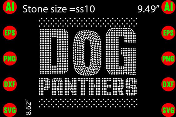 Dog Panthers Rhinestone Templates