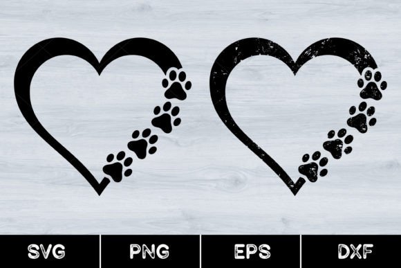 Dog Paw Print, Heart and Paw, Dog Love
