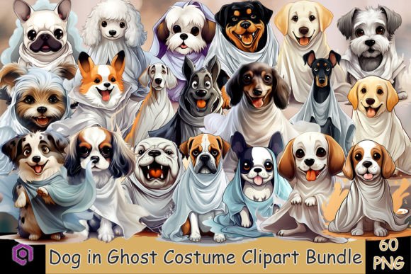 Ghost Dog Clipart for Embroidery