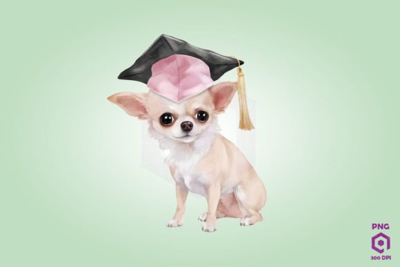Graduation Chihuahua Dog