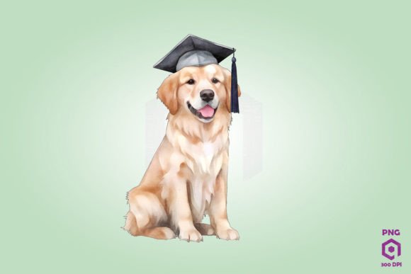 Graduation Golden Retriever Dog