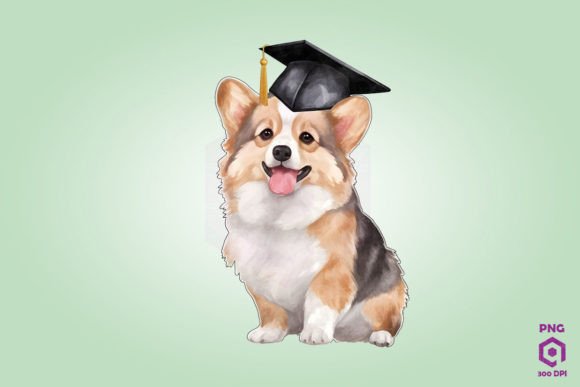 Graduation Pembroke Welsh Corgi Dog