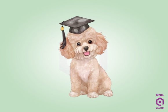 Graduation Poodle Dog