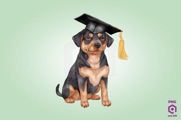 Graduation Rottweiler Dog