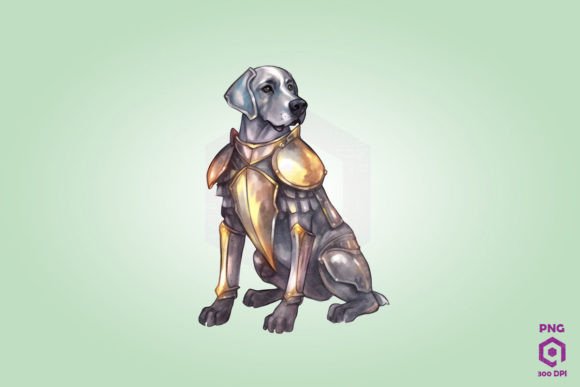 Great Dane Dog Wearing Armor
