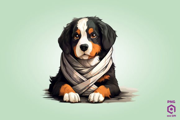 Halloween Bernese Mountain Mummy Dog