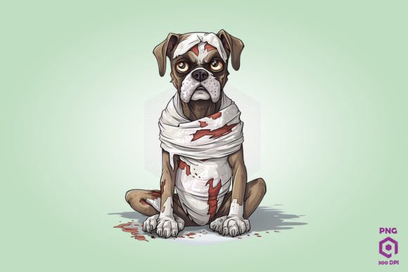 Halloween Boxer Mummy Dog