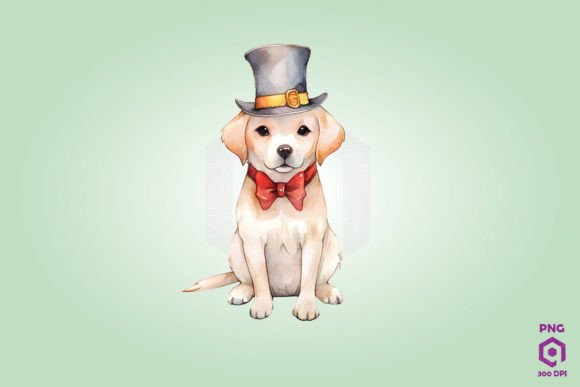 Labrador Retriever Dog in Magic Hat