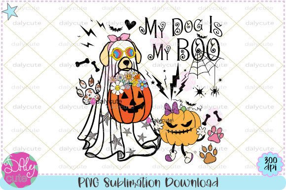 My Dog is My Boo Halloween Pumpkin Cute