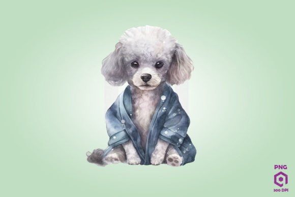 Poodle Dog in Pajamas