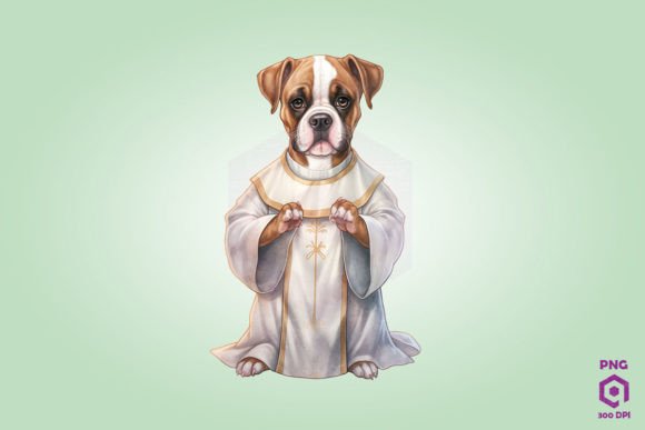 Priest Boxer Dog Clipart