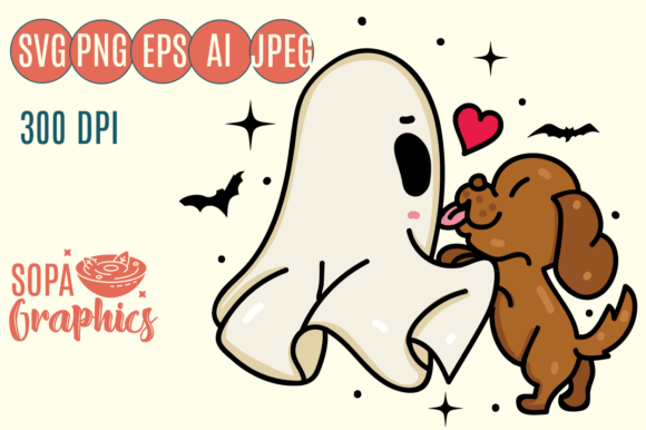 Retro Halloween Boo Dog